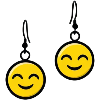 earring shaped like an emoji emoji