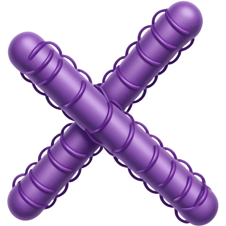 Multiple Lactobacillus bacteria emojis, thick rod shape, purple, soft fibrous texture, clean ingredient icon style
 emoji