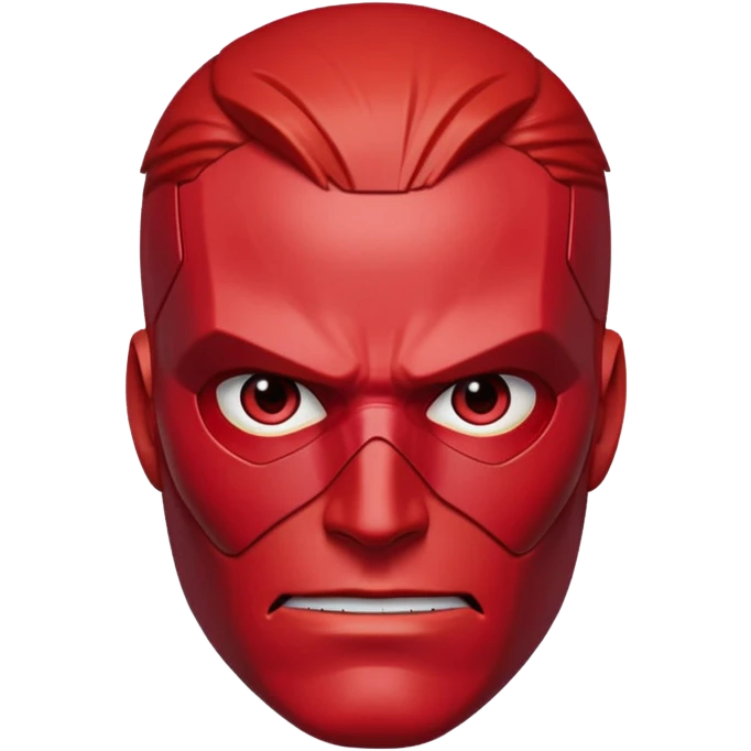 red face vision marvel half body from captain america: civil war emoji