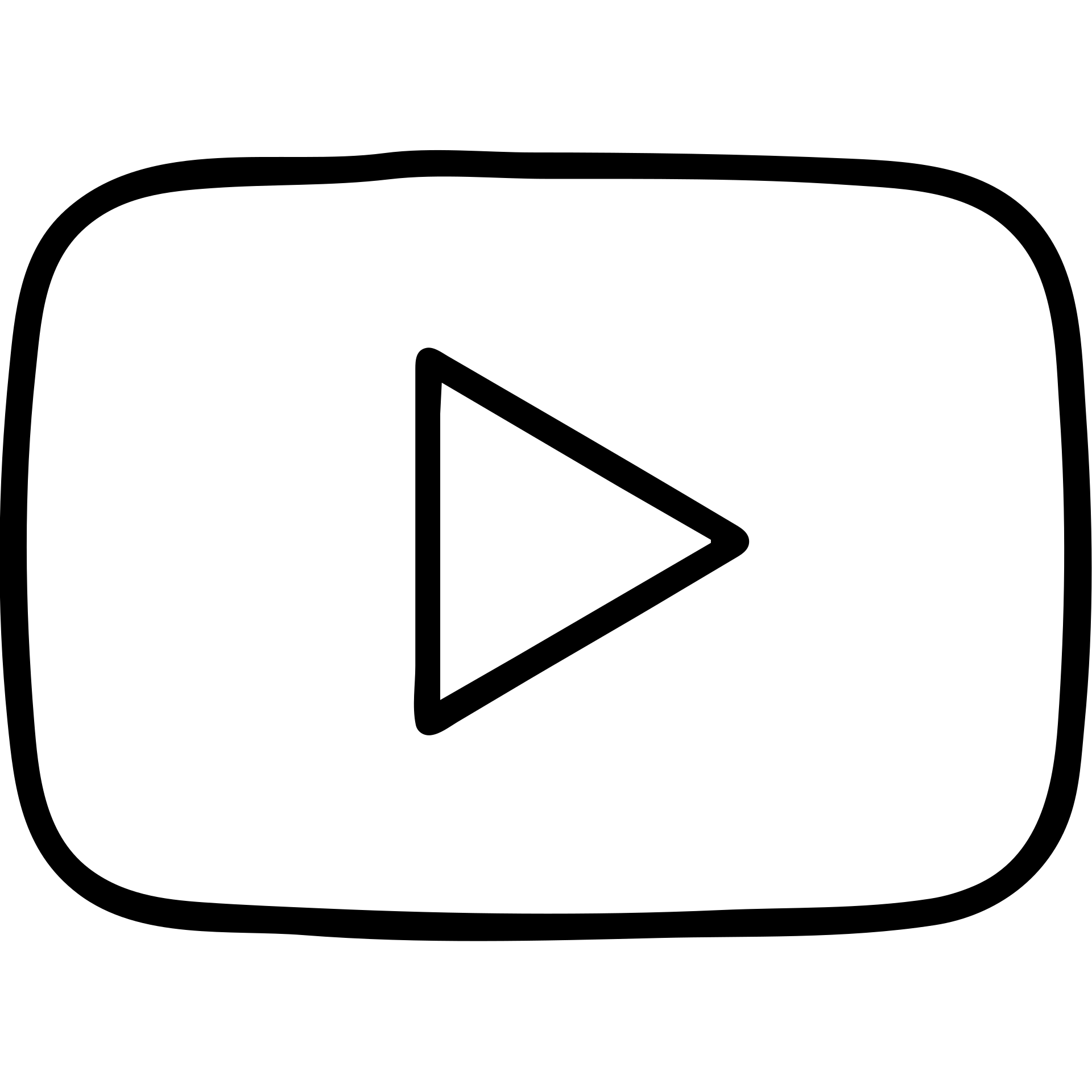 YouTube logo outlined icon emoji
