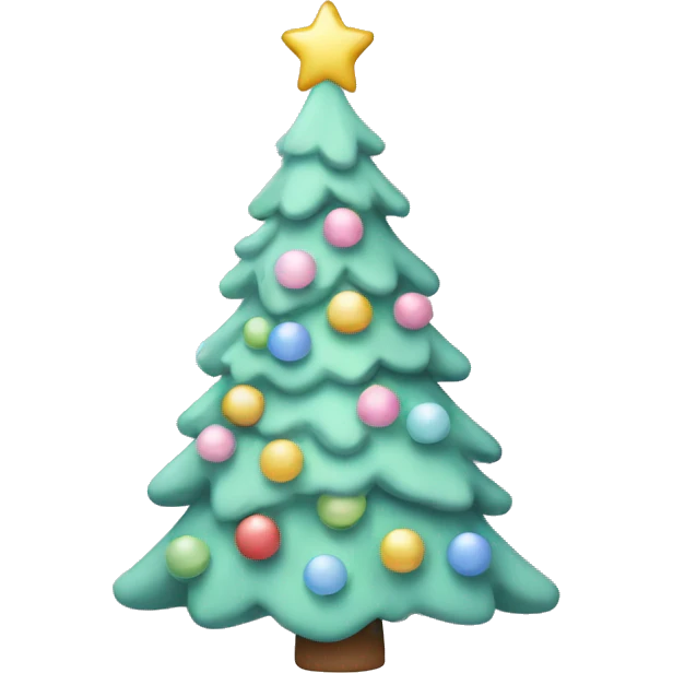 Pastel Christmas tree emoji