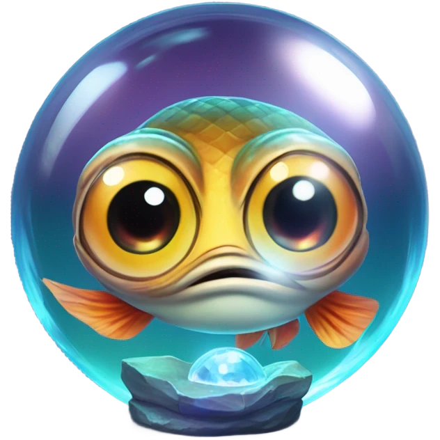 Fish fortune teller watched a studio ghibli movie emoji