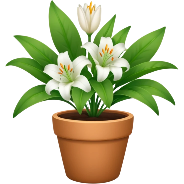 lily flower pot emoji