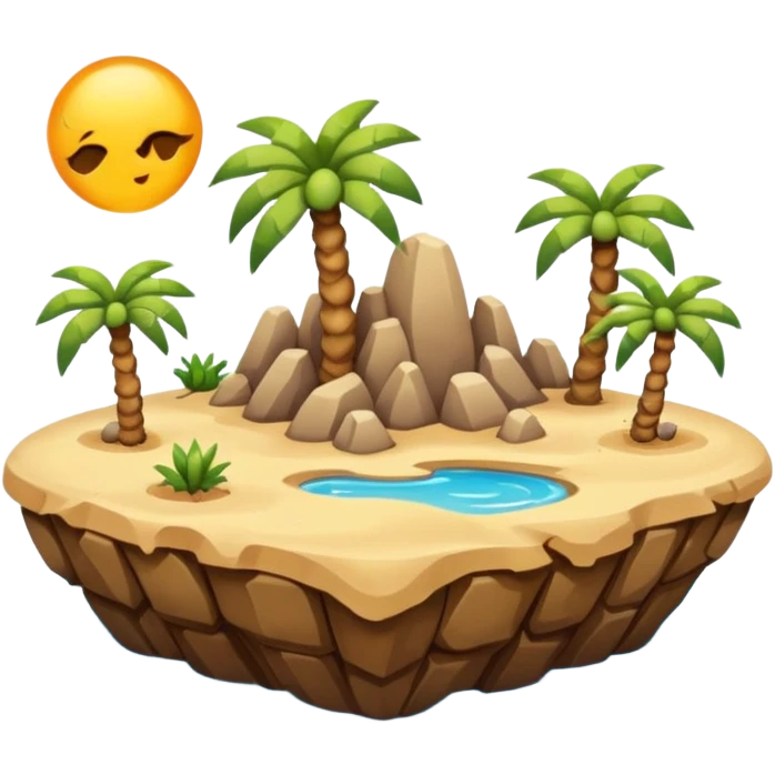 desert flying island emoji