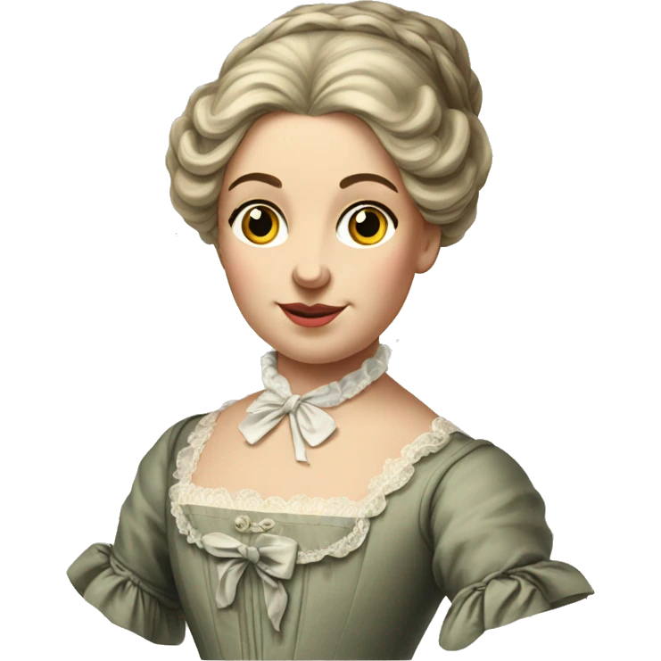 18th century Swiss young lady in dress emoji