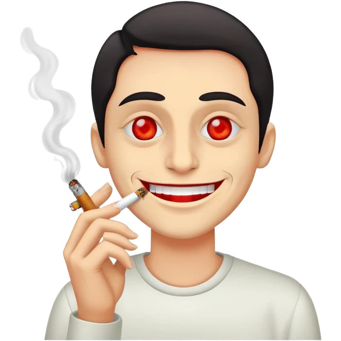 Someone smoking weed emoji