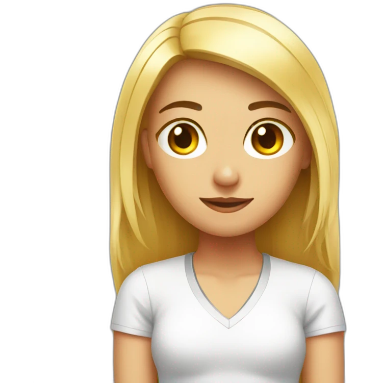 Girl doping a massage emoji