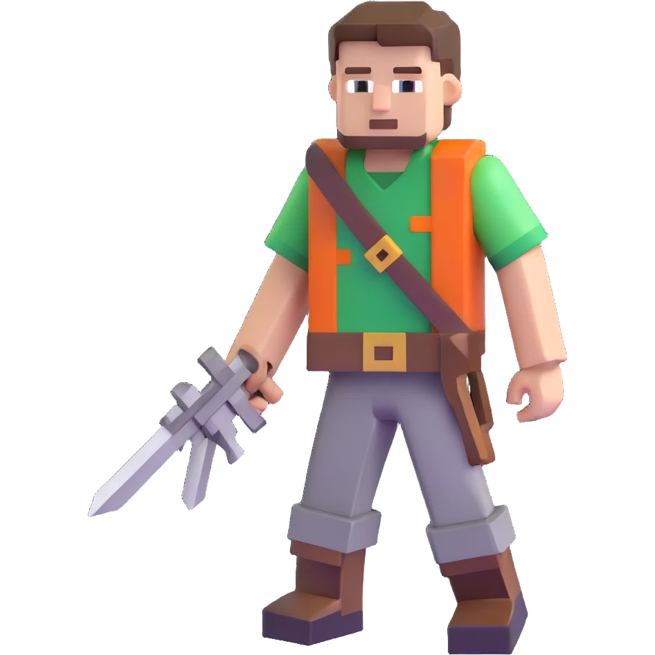 Garetr Garrison adventurer from Minecraft movie emoji