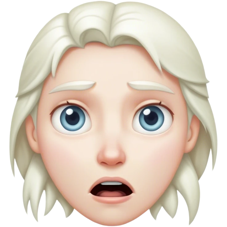 Blank stare, mouth slightly open, frozen in a moment of mental malfunction. emoji