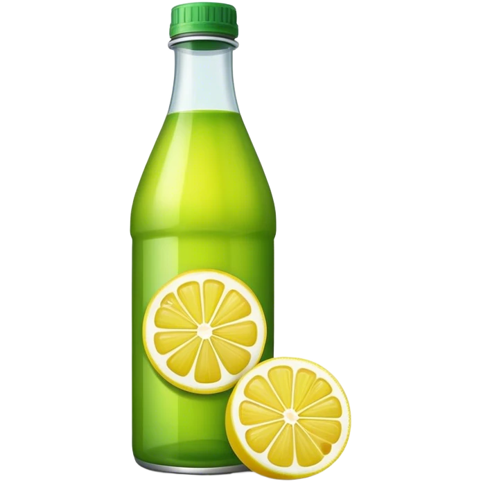 Bottle juice green lemon emoji