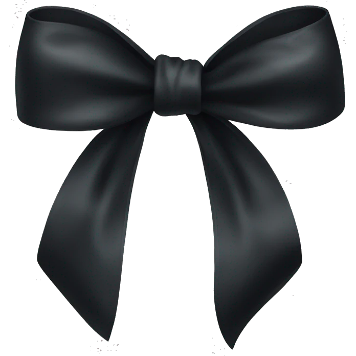 Black silk bow emoji