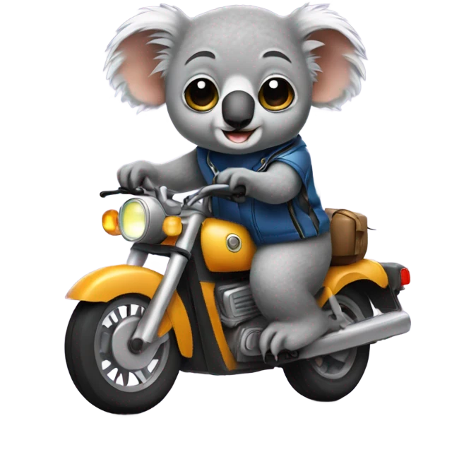 Koala on a motorcycle  emoji