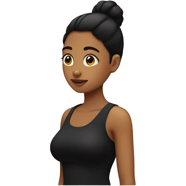 Girl with black tricep dips emoji