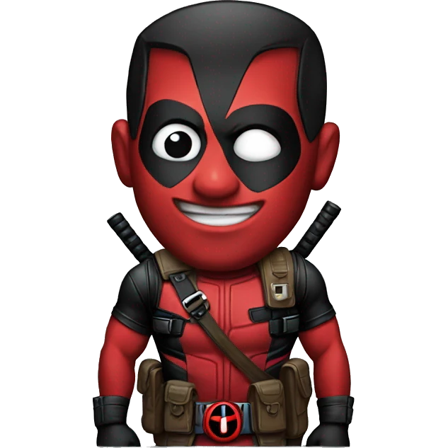 Man with Deadpool shirt emoji