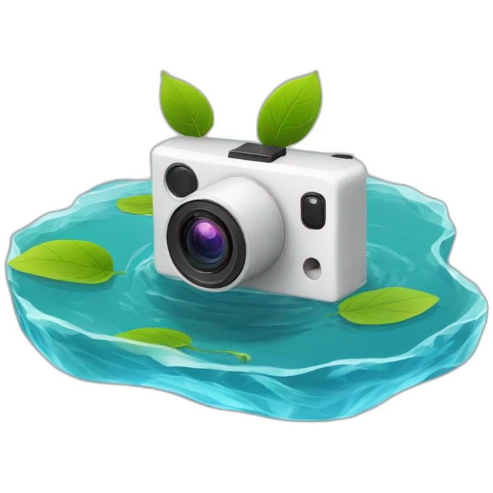 small-leaf-floating-on-water-block-and-security-ptz-camera-behind emoji