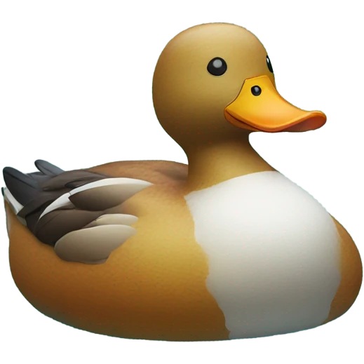 Duck wearing duck floatie emoji