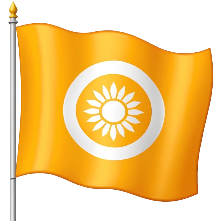 flag yellow white yellow hindi symbol emoji