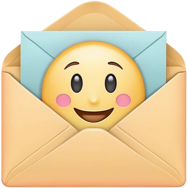 smiling message envelope with alerts emoji