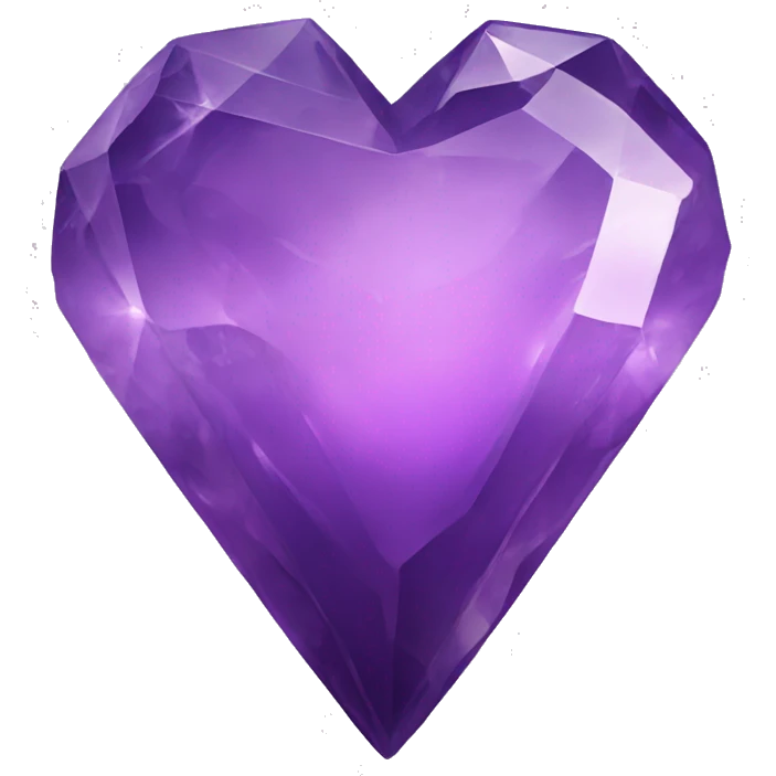 Amethyst crystal heart emoji