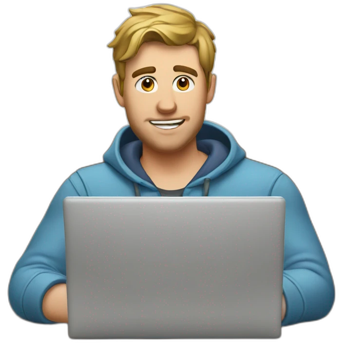 MR Beast on laptop emoji