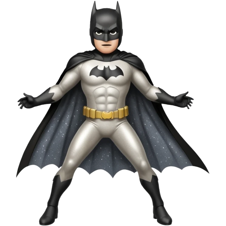 glitter batman white emoji