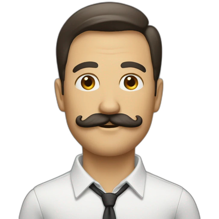 full body afto man with moustache emoji