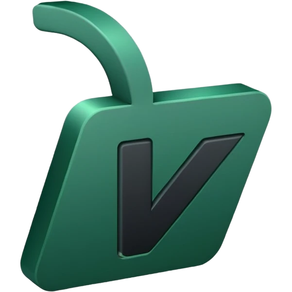 dark green volumetric checkmark, minimalism, no faces or emojis emoji