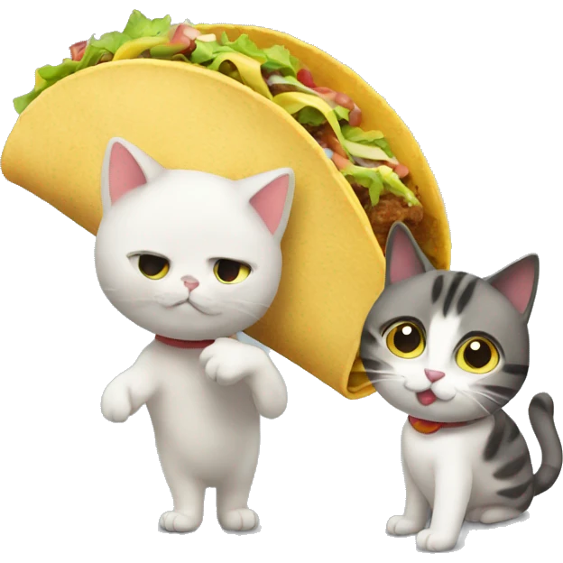 Taco and cat  emoji