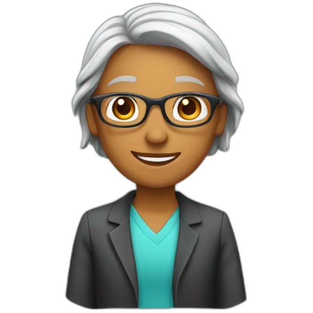 Teacher with confidence emoji