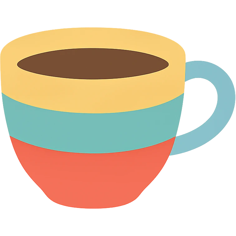colorful coffee cup icon emoji