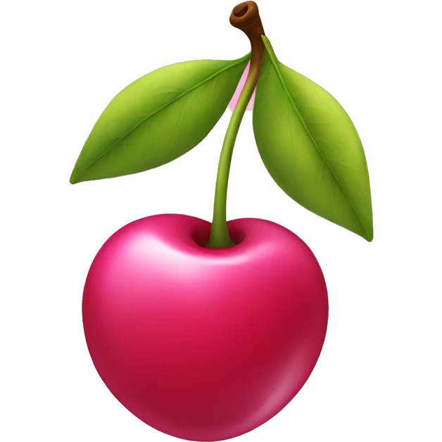 Cherry with pink bow emoji