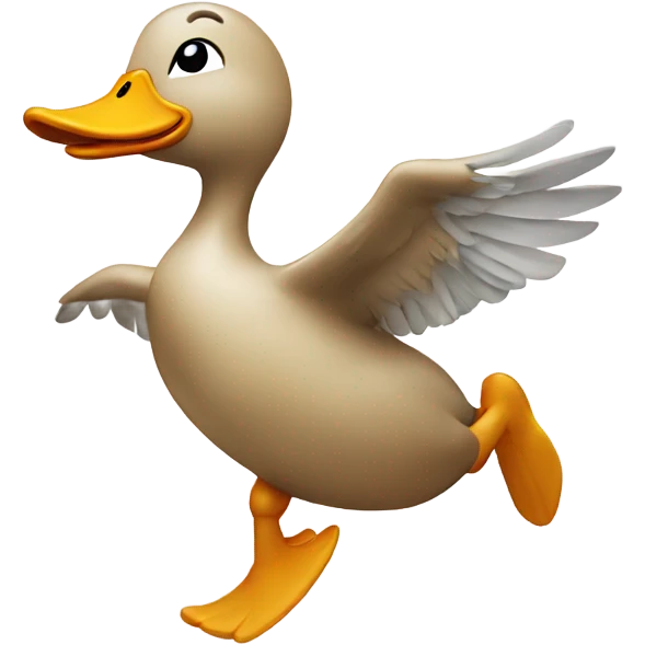Running duck  emoji
