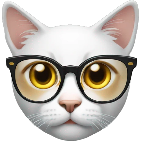Cat eye glasses emoji