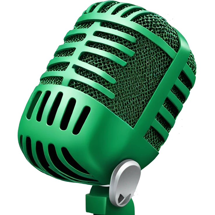 John Deere green microphone  emoji