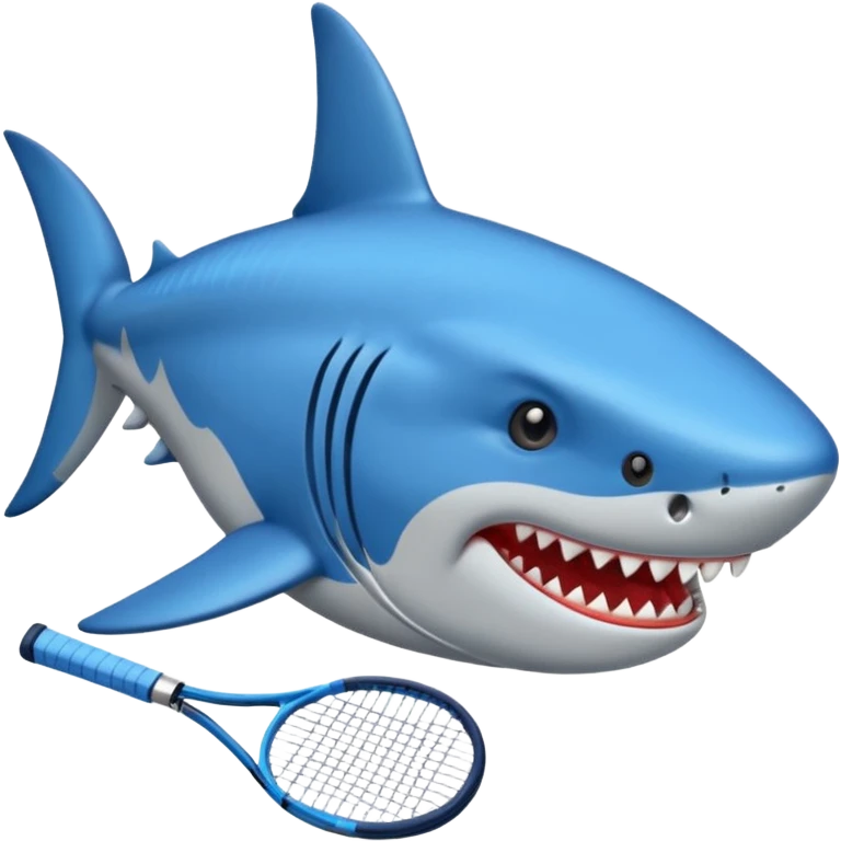 Tiburón con tenis azules emoji
