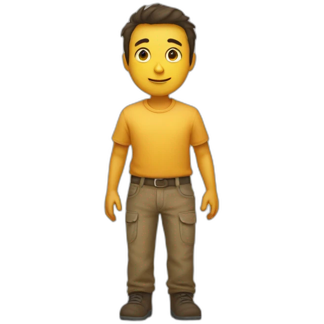 Humain à quatre pattes sur le sol emoji