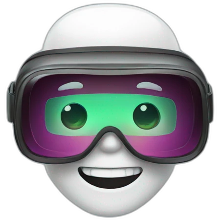 a neardental with virtual reality goggles emoji