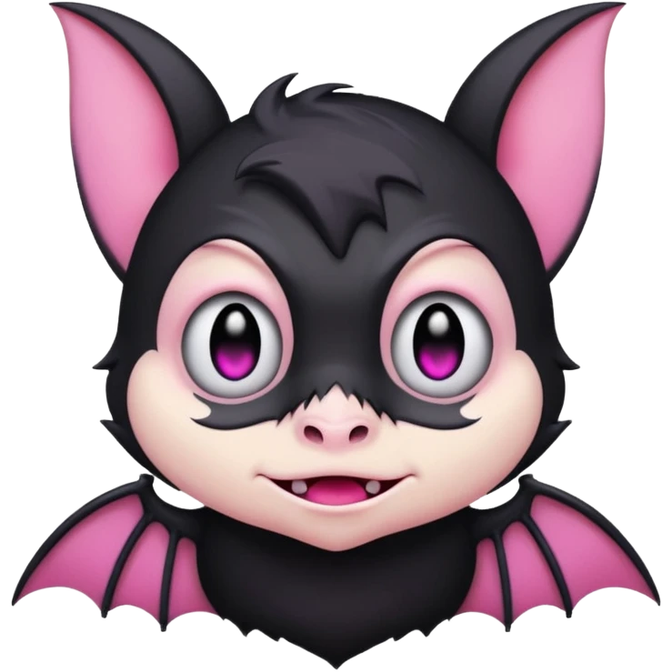 emo bat with pink highlights emoji