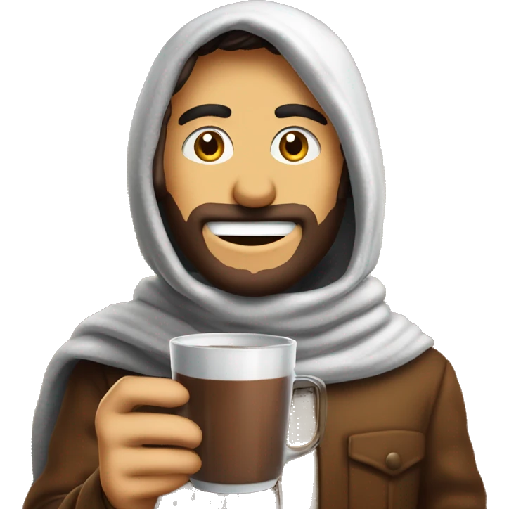 Drinking hot cocao in jordan zarqa in very cold area emoji