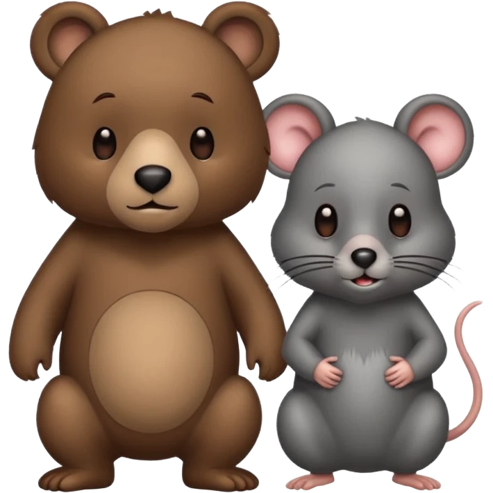 bear and mouse sepearate emoji
