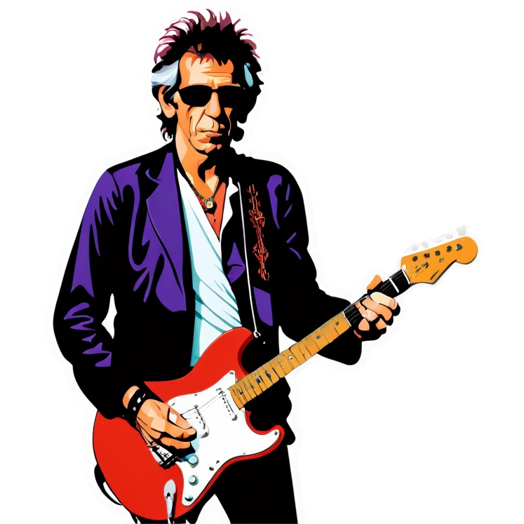 Keith richards rock on emoji