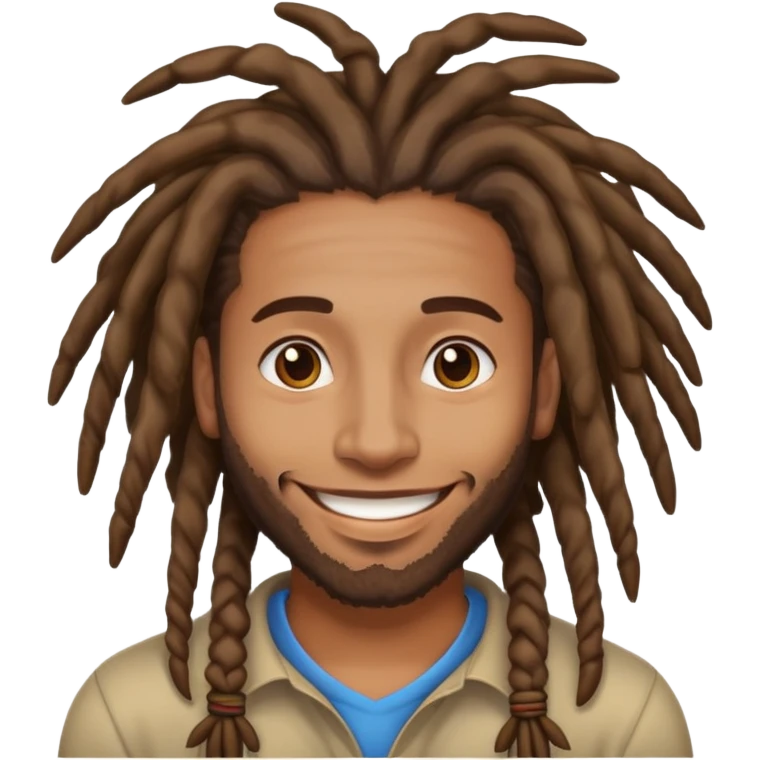 brown man with dreadlock emoji