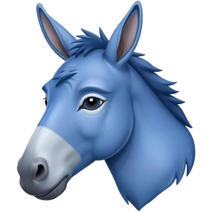sad blue donkey emoji