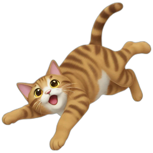 cat falling emoji