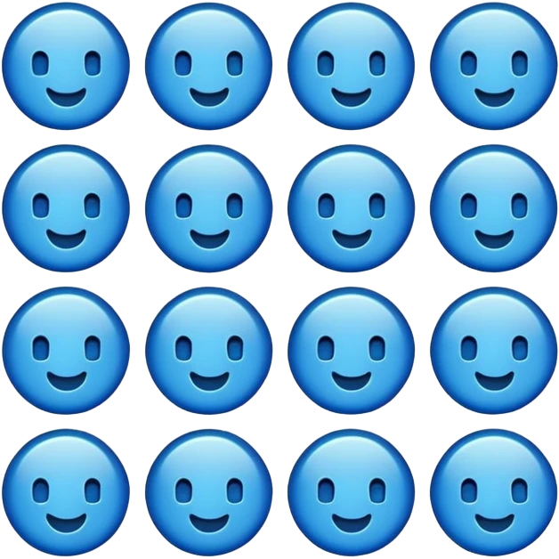 Autocollants bleus emoji