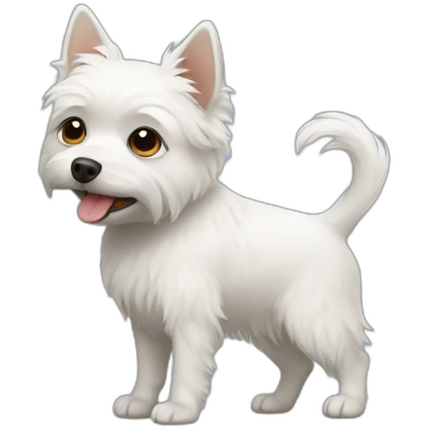Small white dog emoji