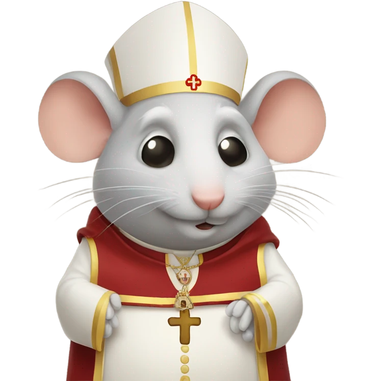 Pope rat praying  emoji