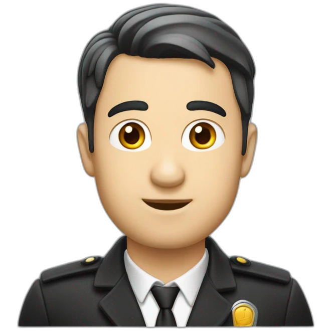 Conducteur d'auto-école homme noir un peu gros emoji