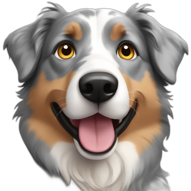 Grey australian shepherd emoji