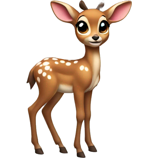 Bambi with a cherry blossom emoji